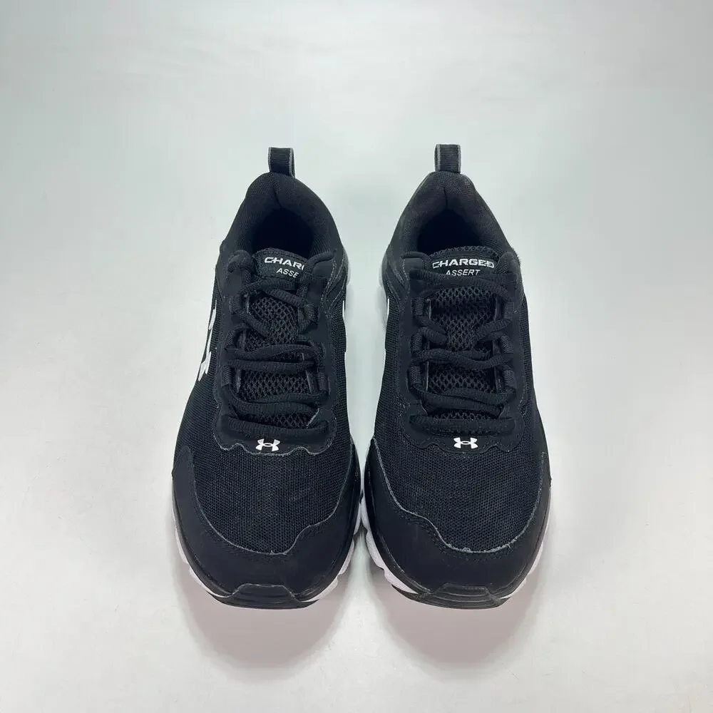 Under Armour UA Charged Assert 9 Black Running Shoes 3024857-001 Men's Size 8 4E